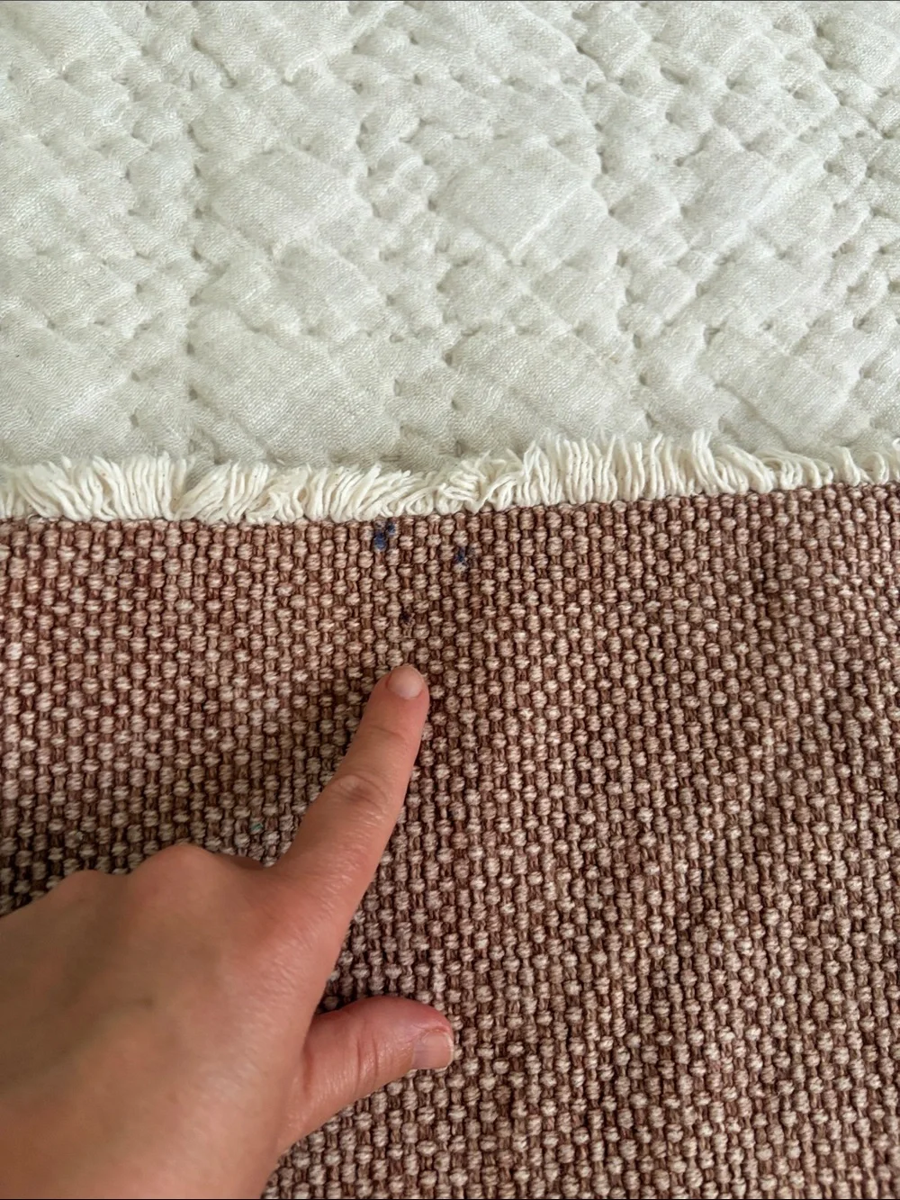 Set of 4 Pottery Barn Woven Rustic Fringed Placemats